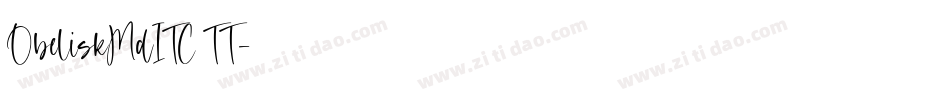 ObeliskMdITC TT字体转换